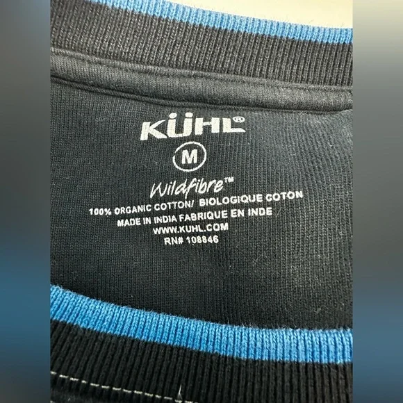 Men’s Khul Blue Long Sleeve Crew Neck Pullover Lightweight Sweatshirt Medium - Picture 3 of 3